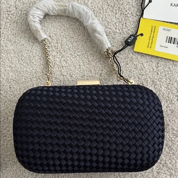 Karen Millen Navy Clutch with Chain Handle - Picture 2 of 7